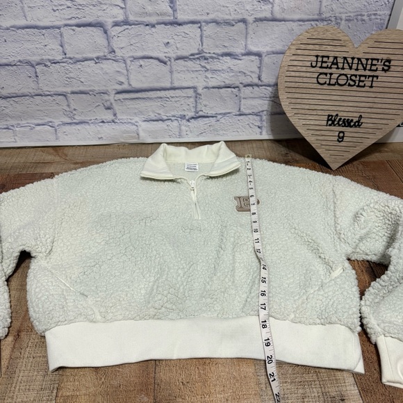 Pink Cozy Fleece Half Zip Hoodie size Small - Picture 6 of 10